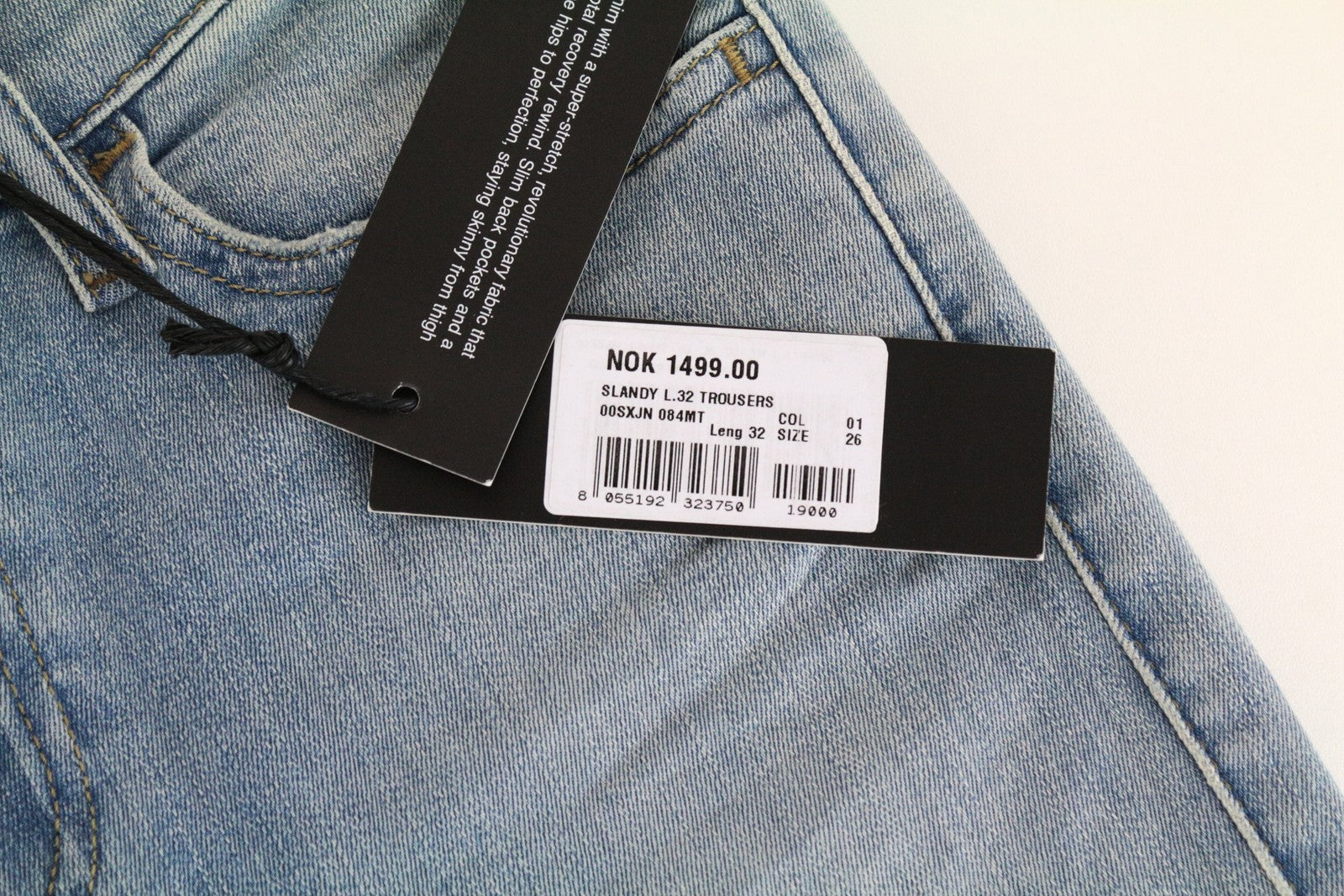 DIESEL Slandy 084MT Women's Skinny Jeans W26/L32 Distressed Super Slim Fit Blue