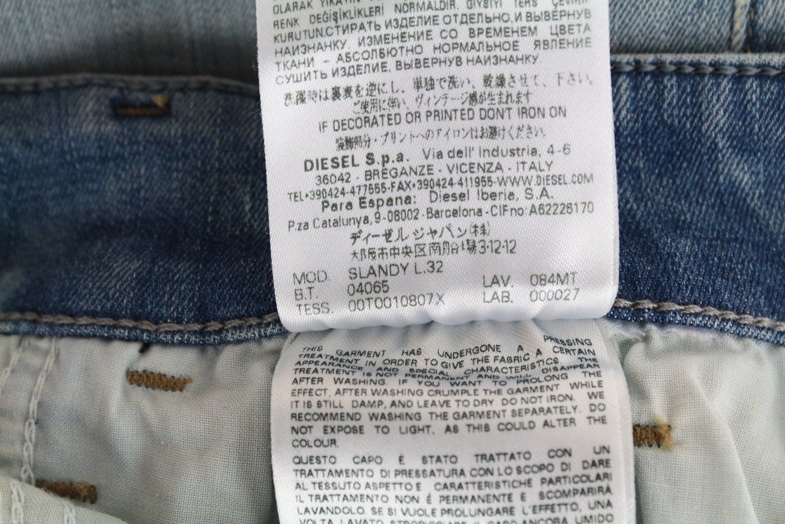 DIESEL Slandy 084MT Women's Skinny Jeans W27/L32 Distressed Super Slim Blue Fit