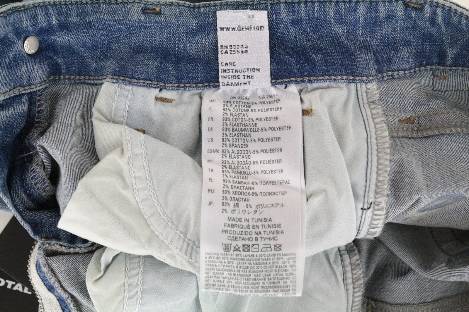 DIESEL Slandy 084MT Women's Skinny Jeans W27/L32 Distressed Super Slim Blue Fit