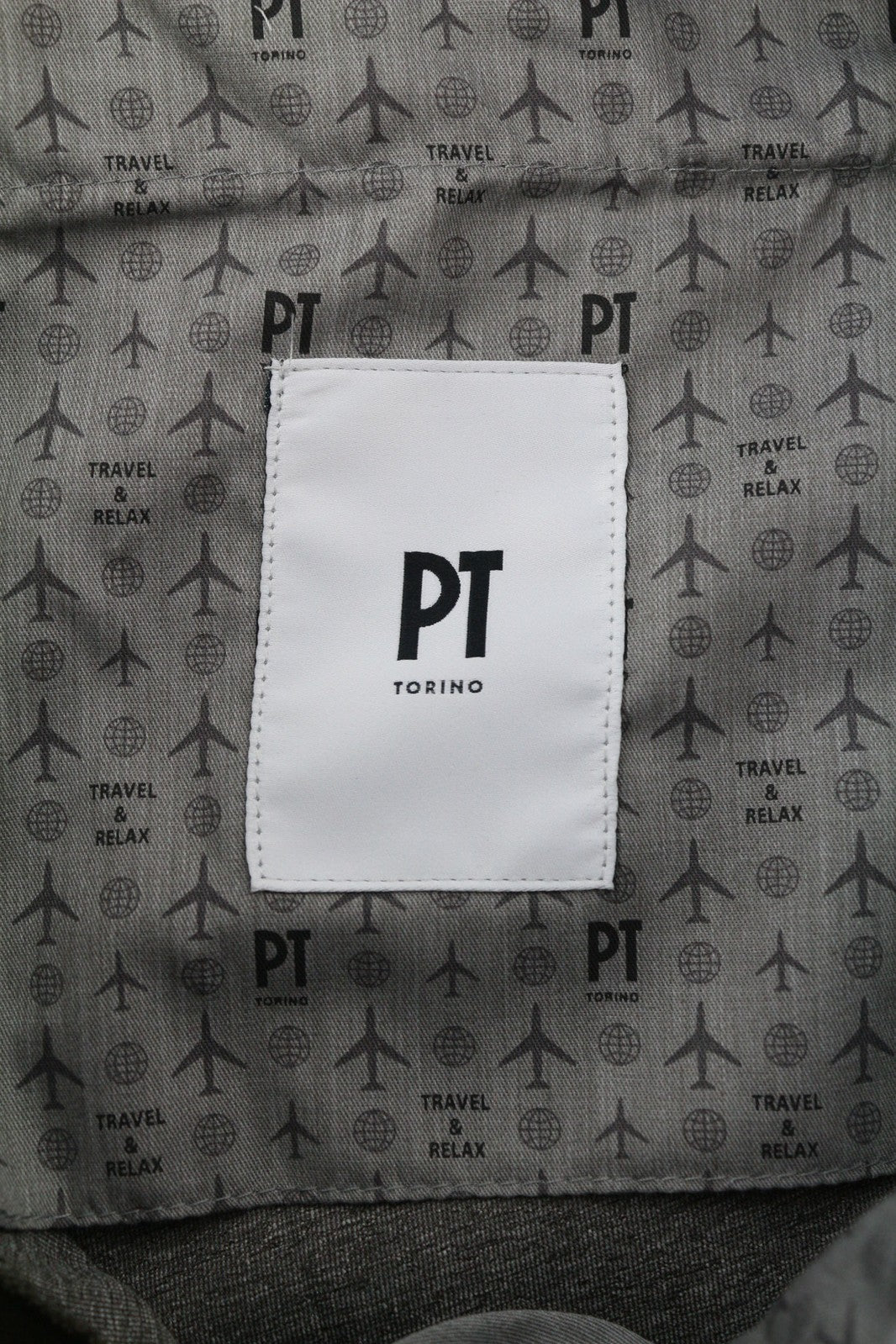 PT TORINO Skinny Fit Men Trousers 50 W33 Brown Zipper Pockets Logo Chino Casual