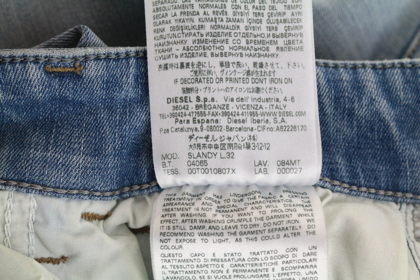 DIESEL Slandy 084MT Women's Skinny Jeans W28/L32 Zip Distressed Super Slim Fit