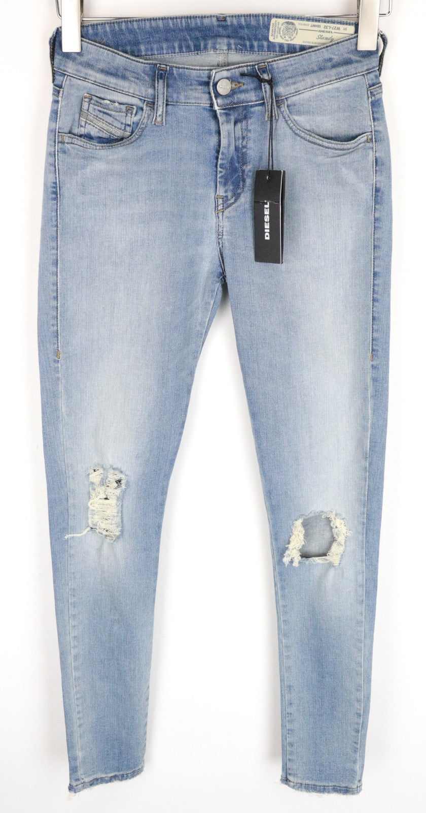 DIESEL Slandy 084MT Women's Skinny Jeans W28/L32 Zip Distressed Super Slim Fit