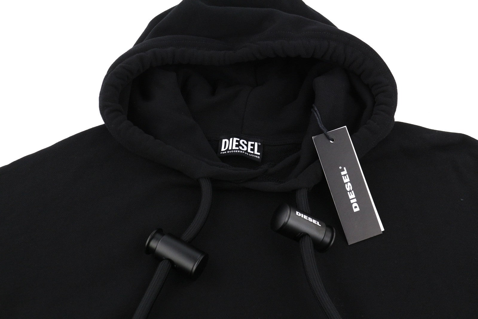 DIESEL S-Balirib Men Hoodie M Black Kangaroo Pocket Hooded Long Sleeve RRP175