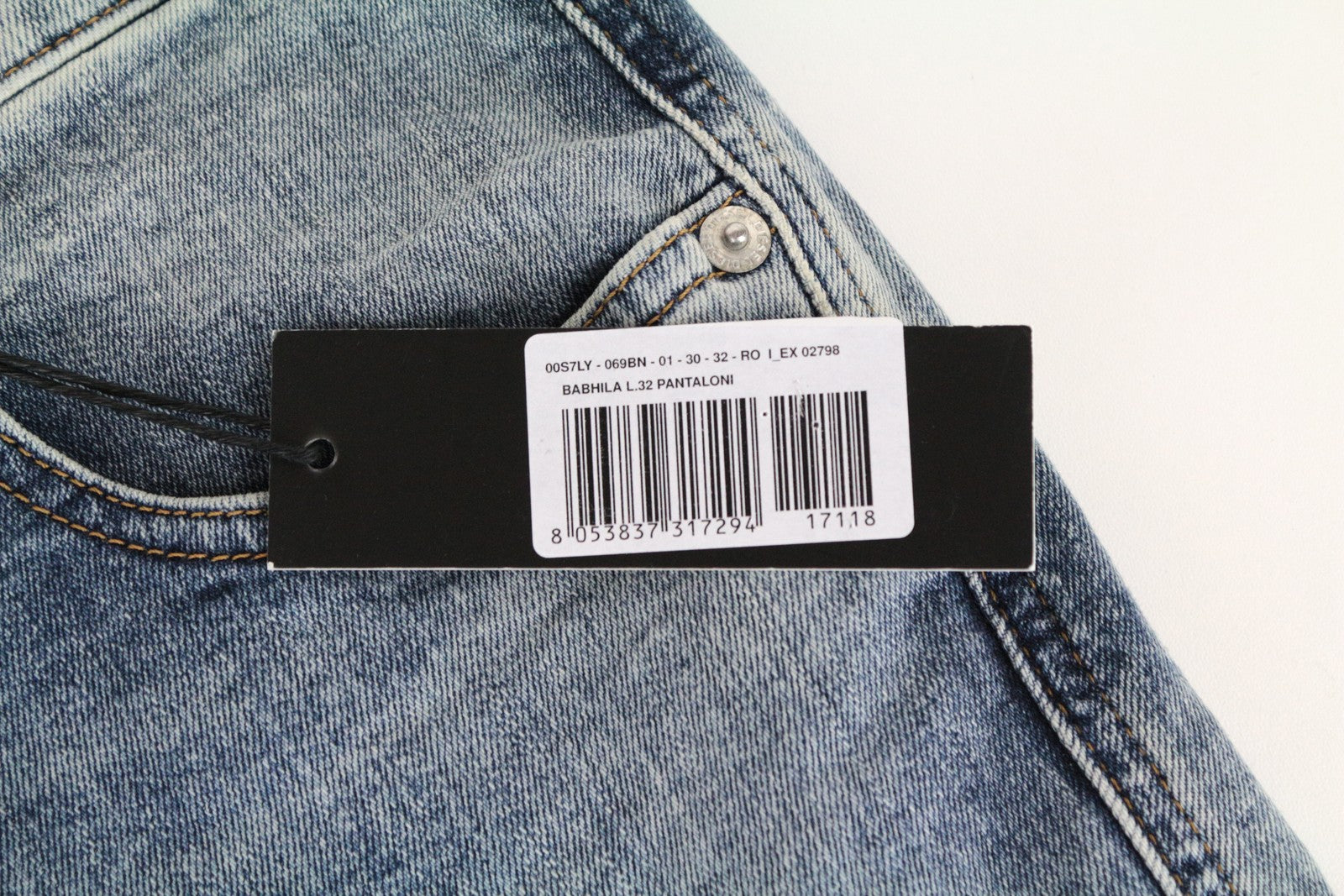 DIESEL Babhila 069BN Women Skinny Jeans W30/L32 Blue Slim Fit Button Stretch