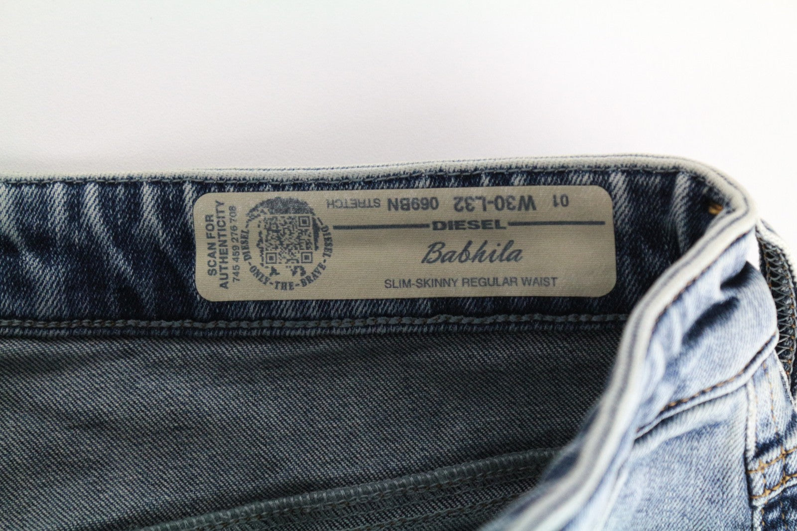 DIESEL Babhila 069BN Women Skinny Jeans W30/L32 Blue Slim Fit Button Stretch