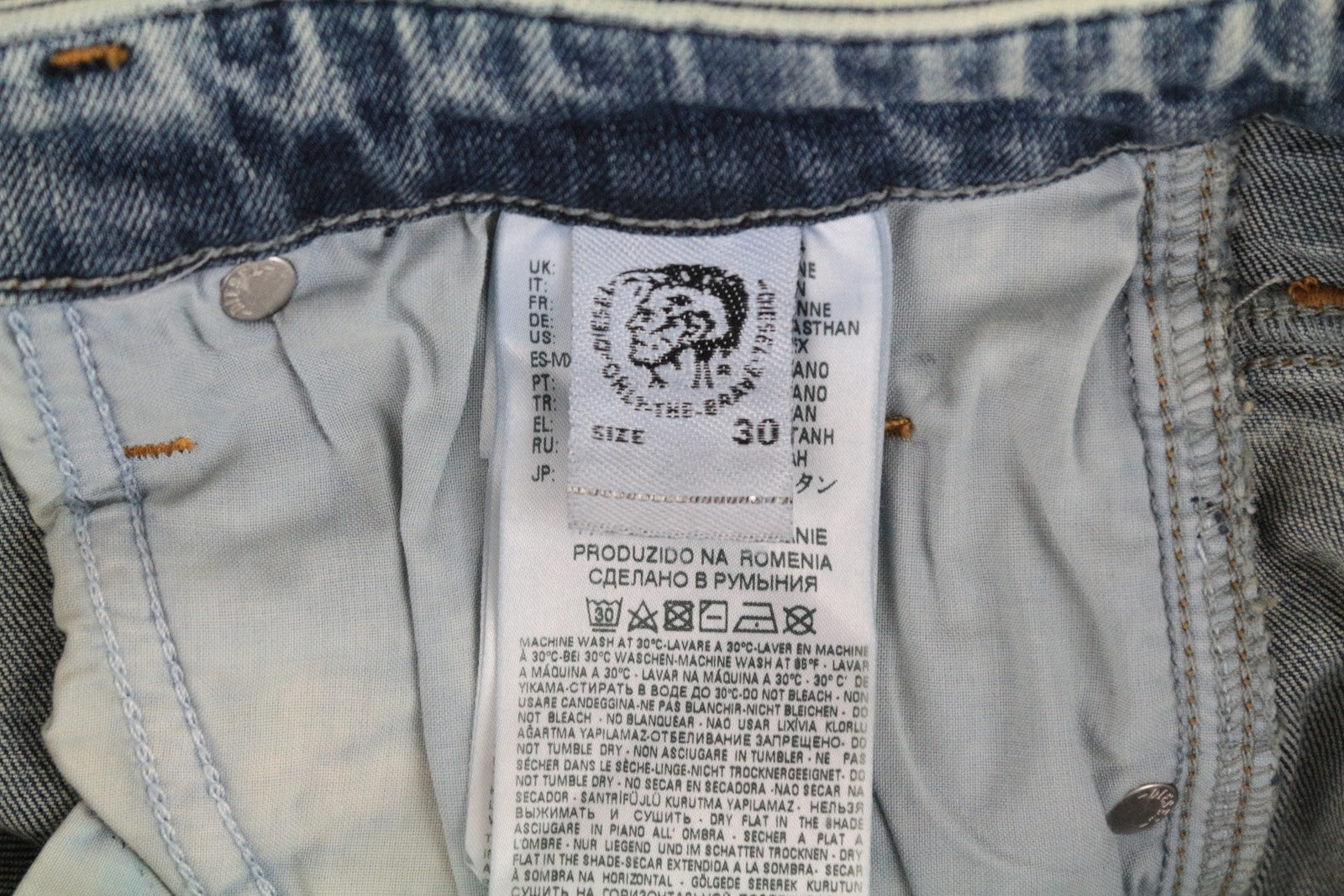 DIESEL Babhila 069BN Women Skinny Jeans W30/L32 Blue Slim Fit Button Stretch