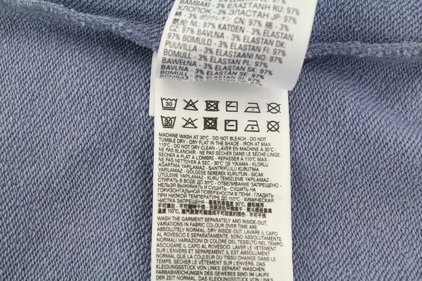 DIESEL S-Girlan-Hood Men Hoodie L Blue Pullover Kangaroo Pocket Hooded Logo