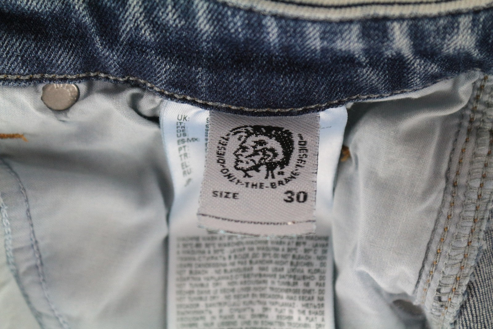 DIESEL Babhila 069BN Women's Skinny Jeans W30/L32 Light Blue Slim Stretch Fit