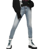 DIESEL Babhila 069BN Women's Skinny Jeans W30/L32 Faded Blue Slim Stretch Button