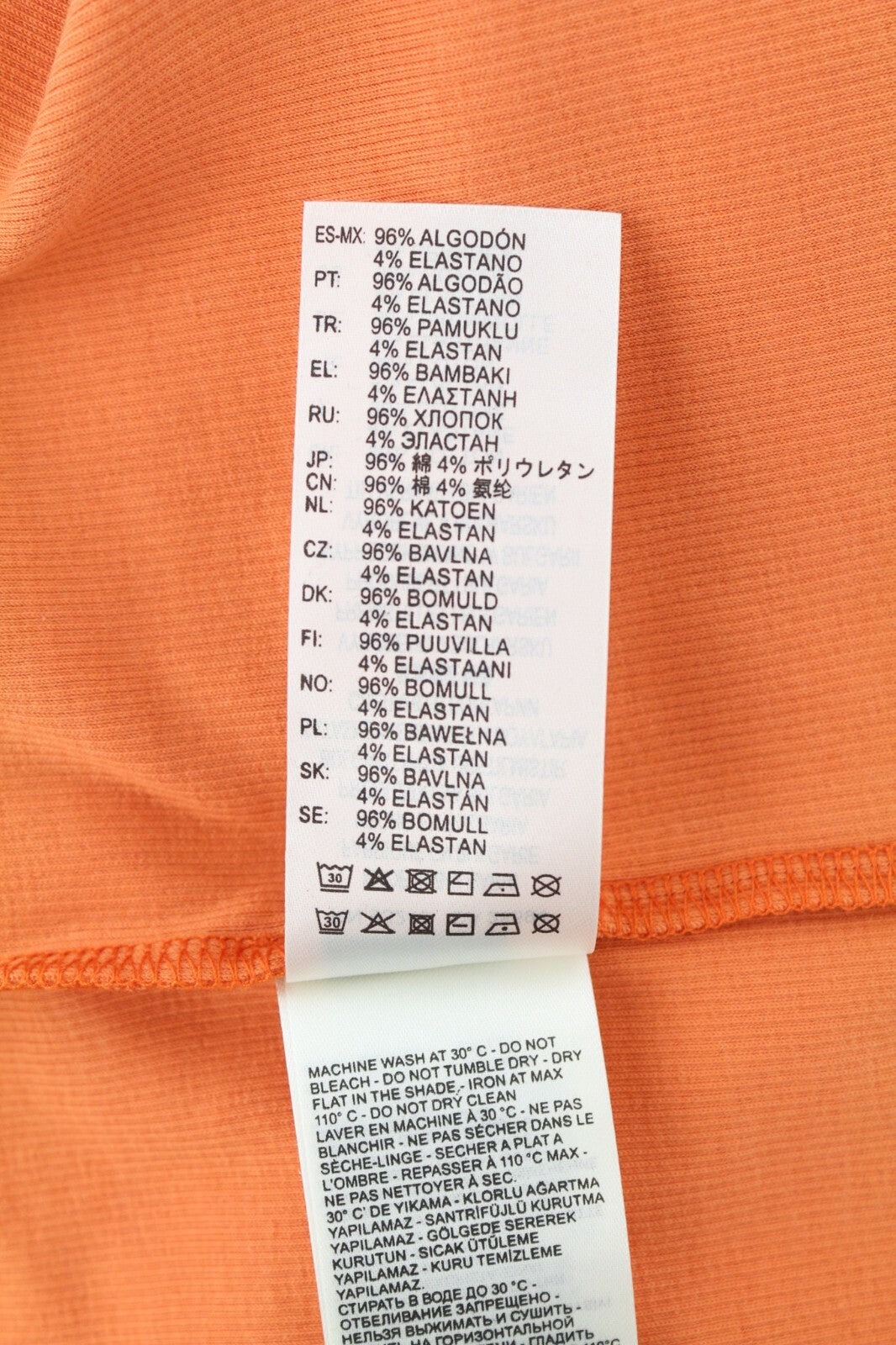 DIESEL T-Ballet-D Women T-Shirt L Orange Long Sleeve Round Neck Stretch RRP€100