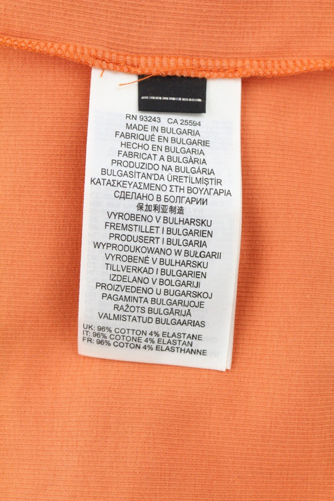 DIESEL T-Ballet-D Women T-Shirt M Orange Long Sleeve Round Neck Stretchy