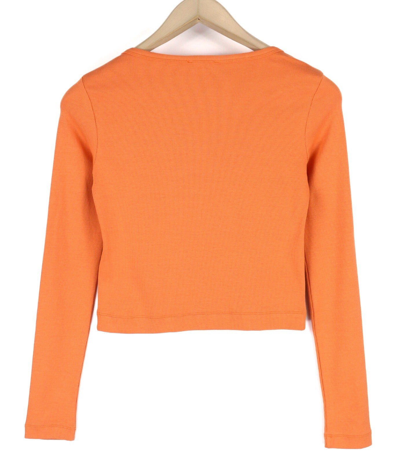 DIESEL T-Ballet-D Women T-Shirt M Orange Long Sleeve Round Neck Stretchy