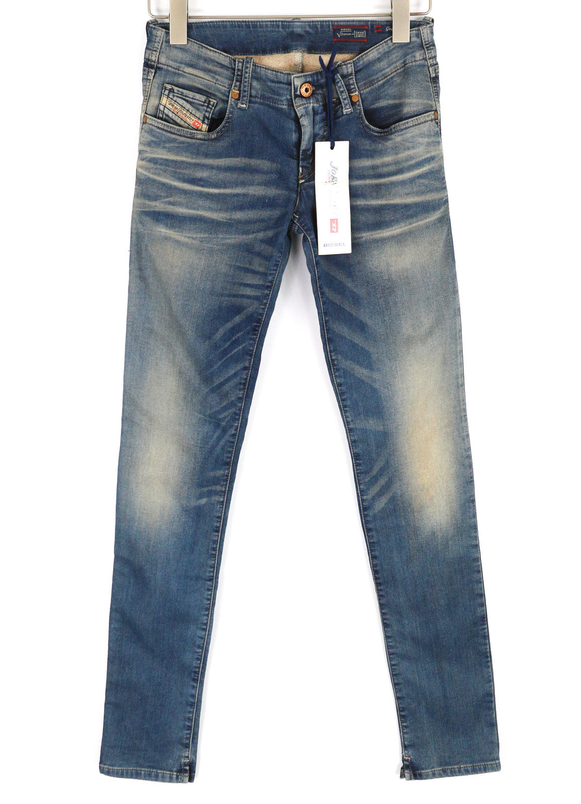 DIESEL Grupee-Ne 0603L Women Jeans W25 Jogg Denim Sweat Skinny Fit Blue RRP€250