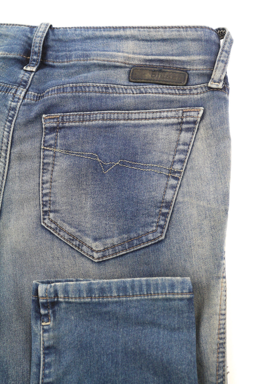 DIESEL Grupee-Ne 0603L Women Jeans W25 Jogg Denim Sweat Skinny Fit Blue RRP€250