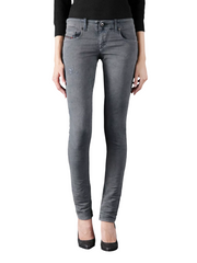 DIESEL Grupee-Ne 0666U Women Jeans W23 Jogg Denim Sweat Skinny Fit Washed Dark