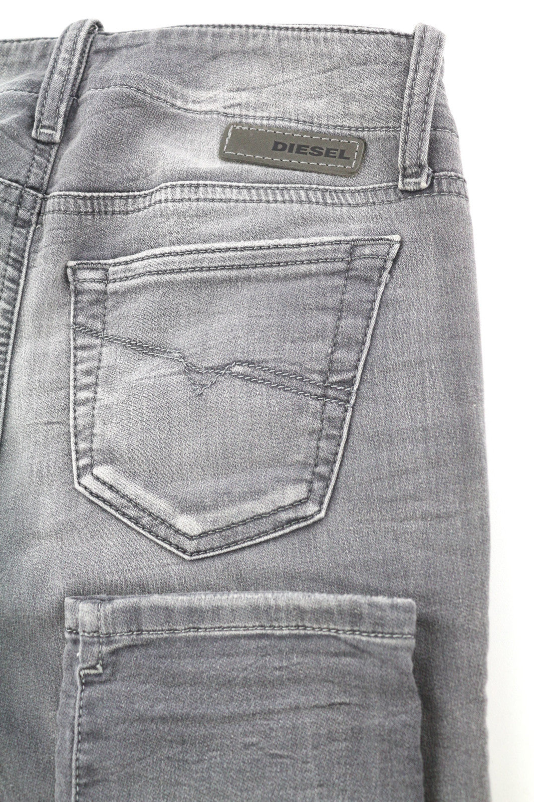 DIESEL Grupee-Ne 0830Q Women Jeans W23 Jogg Denim Sweat Skinny Fit Washed Grey