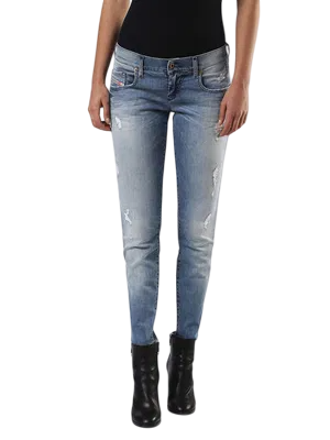 DIESEL Grupee Ankle-C 0681L Women Jeans W26/L30 Super Slin Skinny Low Waist