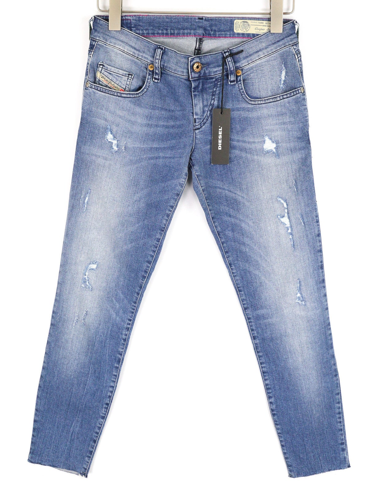 DIESEL Grupee Ankle-C 0681L Women Jeans W26/L30 Super Slin Skinny Low Waist