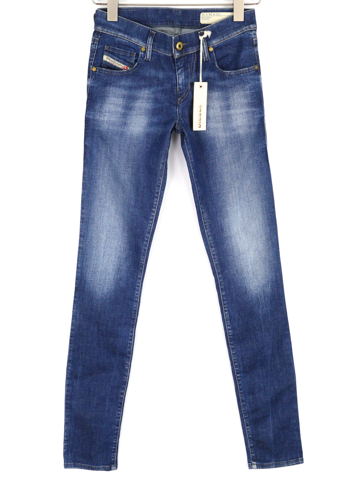 DIESEL Grupee 0836X Women Jeans W24/L32 Super Slim Skinny Low Waist Stretch
