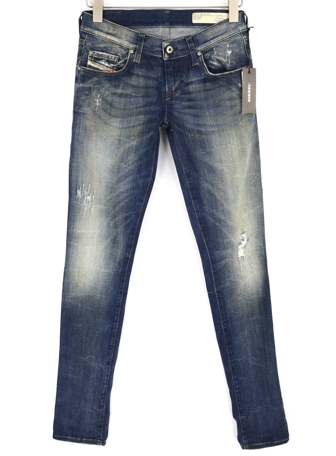 DIESEL Grupee 0838T Women Jeans W27/L32 Super Slim Skinny Low Waist Stretch