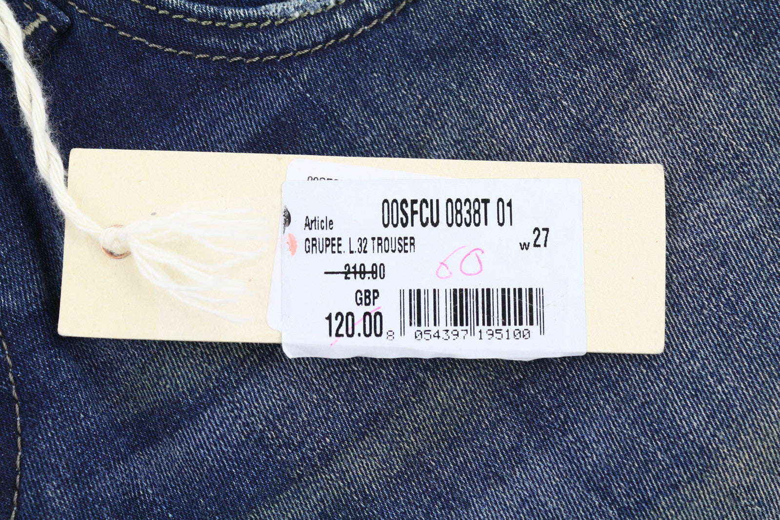 DIESEL Grupee 0838T Women Jeans W27/L32 Super Slim Skinny Low Waist Stretch