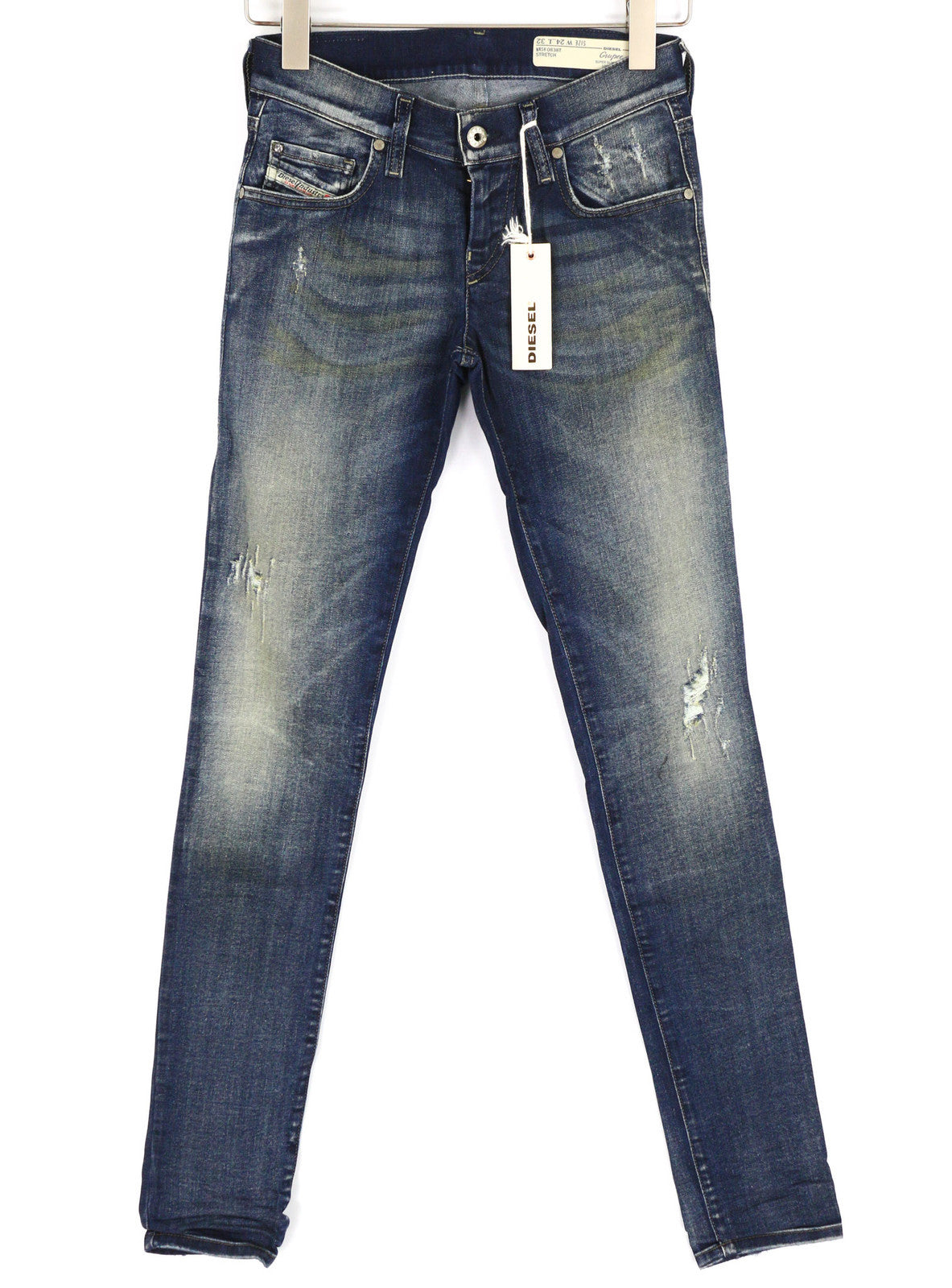 DIESEL Grupee 0838T Women Jeans W24/L32 Super Slim Skinny Low Waist Stretch