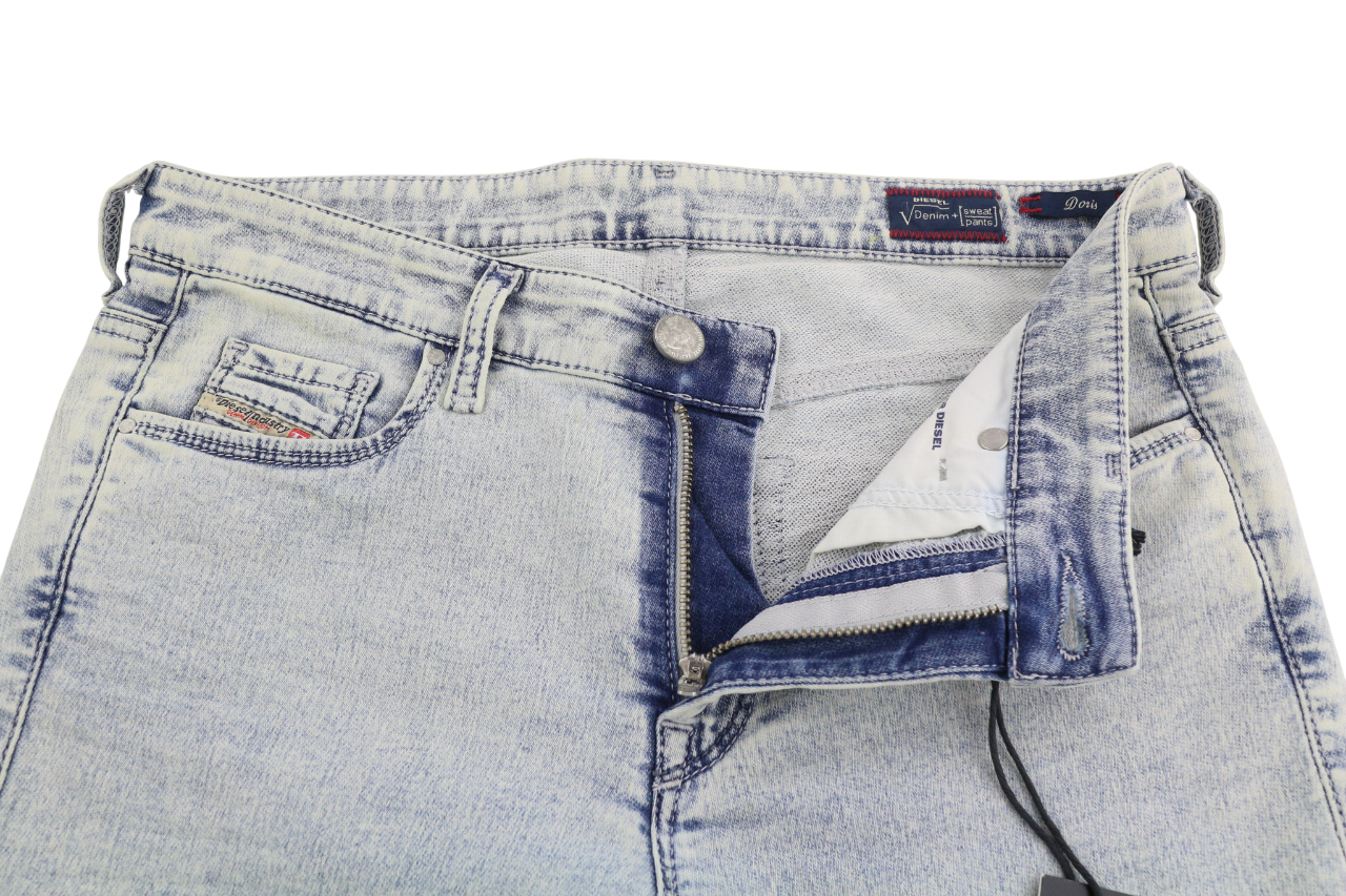 DIESEL Doris-Ne 0672C Women Jeans W27 Jogg Denim Sweat Blue Skinny RRP€210