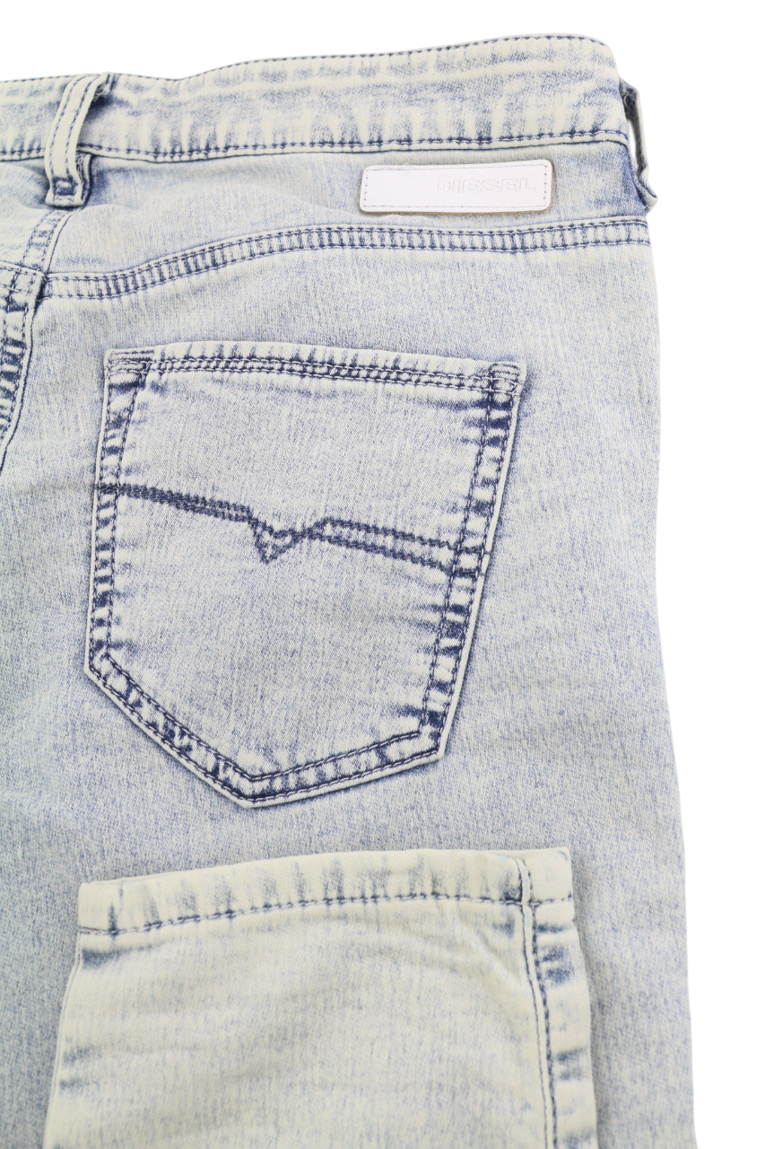 DIESEL Doris-Ne 0672C Women Jeans W27 Jogg Denim Sweat Blue Skinny RRP€210