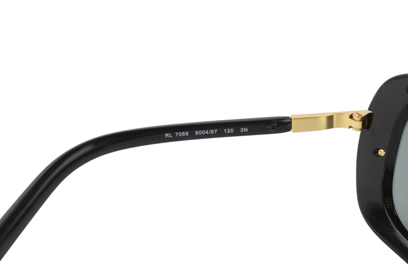 RALPH LAUREN Men Sunglasses 0RL7069 Shiny Black U.V. Protection Logo RRP€185