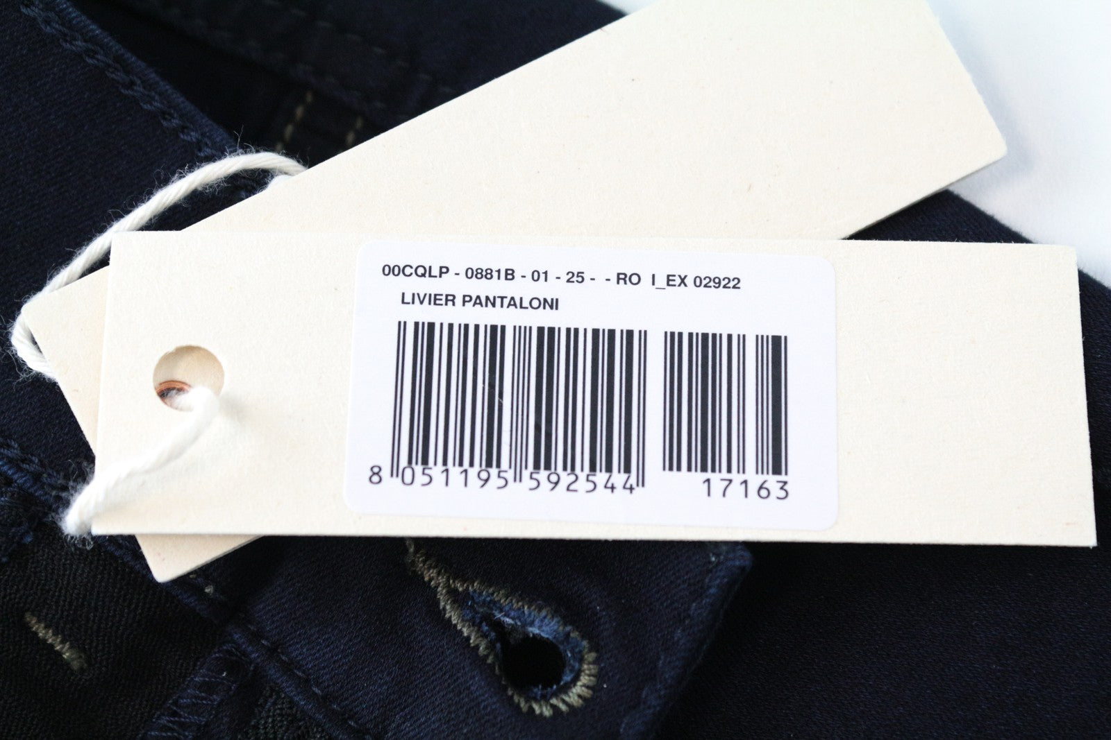 DIESEL Livier 0881B Women's Jegging Jeans W25 Super Slim Fit Dark Blue Low Waist