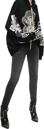 DIESEL Livier-S 069BK Women's Jegging Jeans W29 Low Waist Grey Super Slim Fit