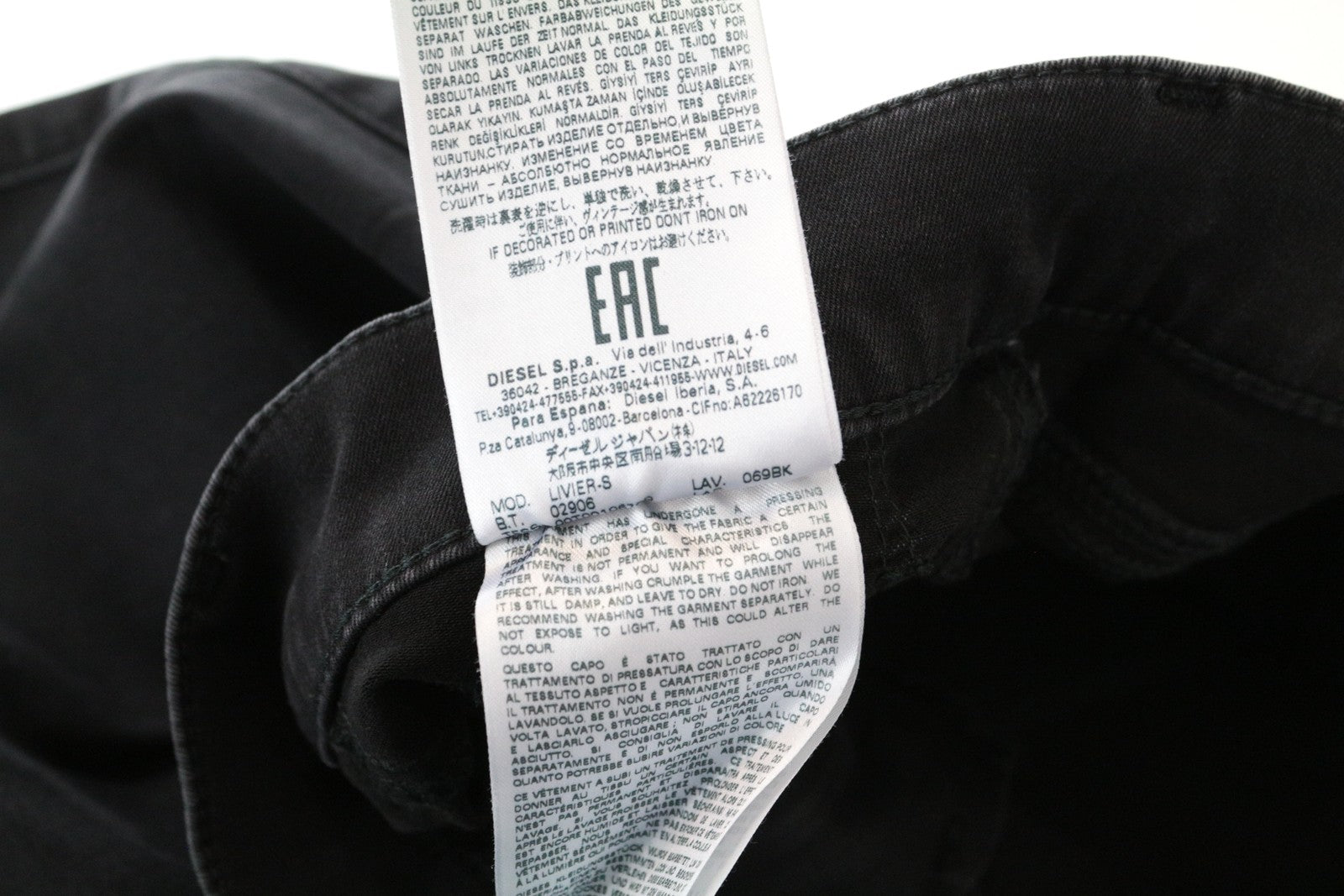 DIESEL Livier-S 069BK Women's Jegging Jeans W29 Low Waist Grey Super Slim Fit