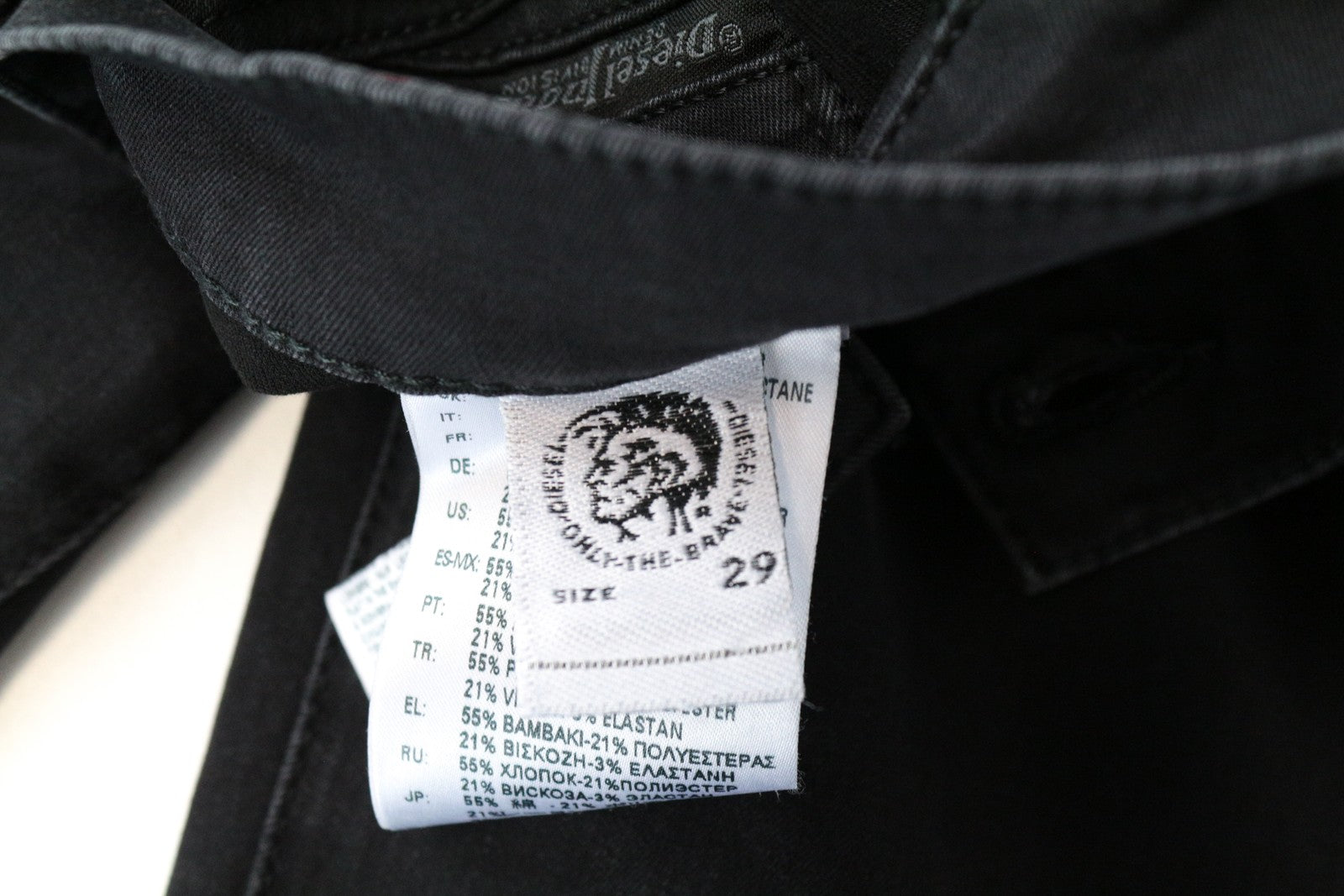 DIESEL Livier-S 069BK Women's Jegging Jeans W29 Low Waist Grey Super Slim Fit