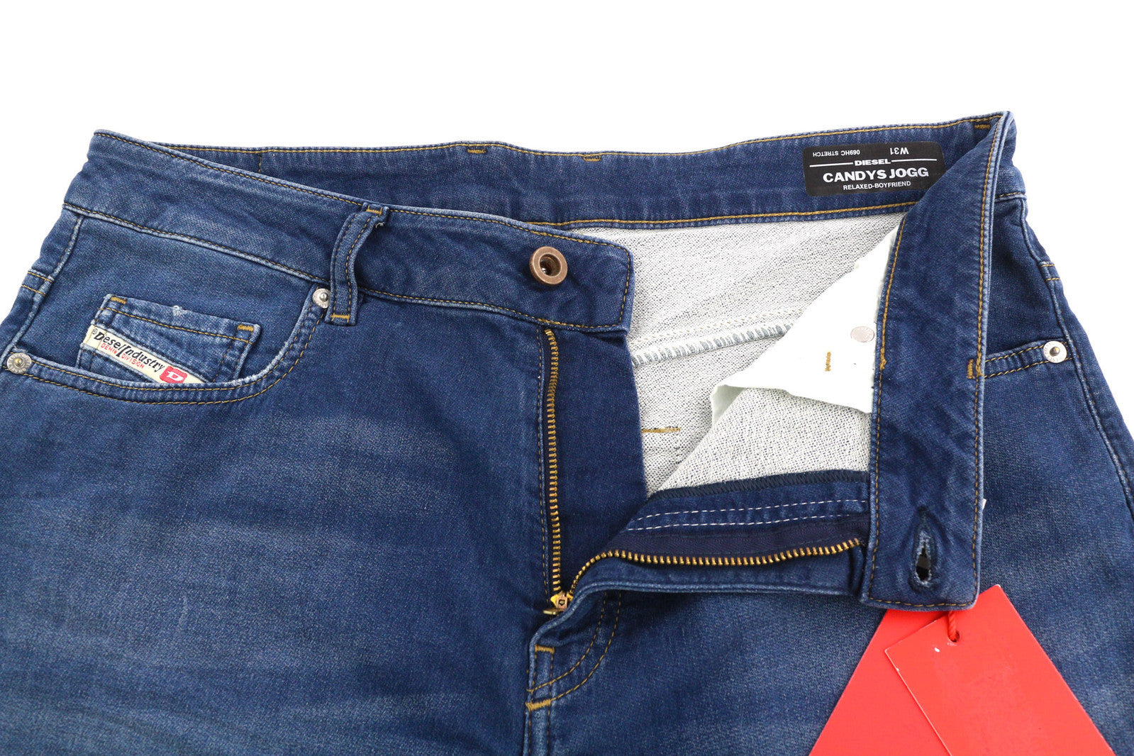 DIESEL Candys Jogg 069HC Women Jeans W31 Relaxed Boyfriend Stretch RRP€200