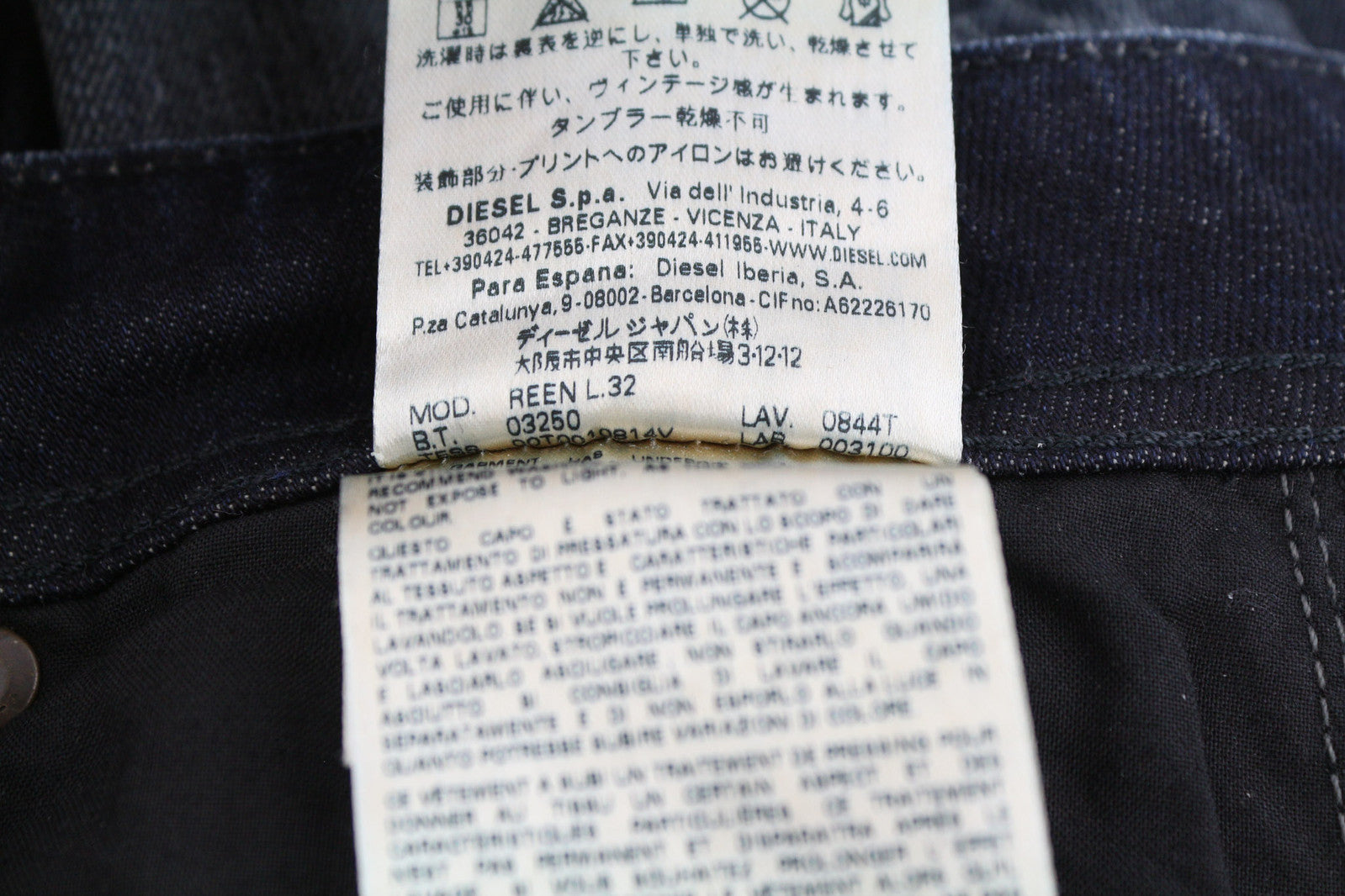 DIESEL D.N.A. Reen 0844T Women Jeans W25/L32 Regular Straight Regular RRP€200