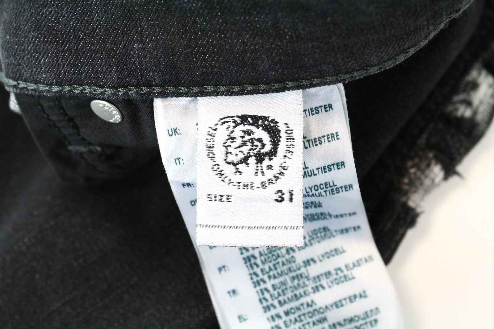 DIESEL Babhila 084YT Women's Skinny Jeans W31/L32 Distressed Stretch Fit Grey