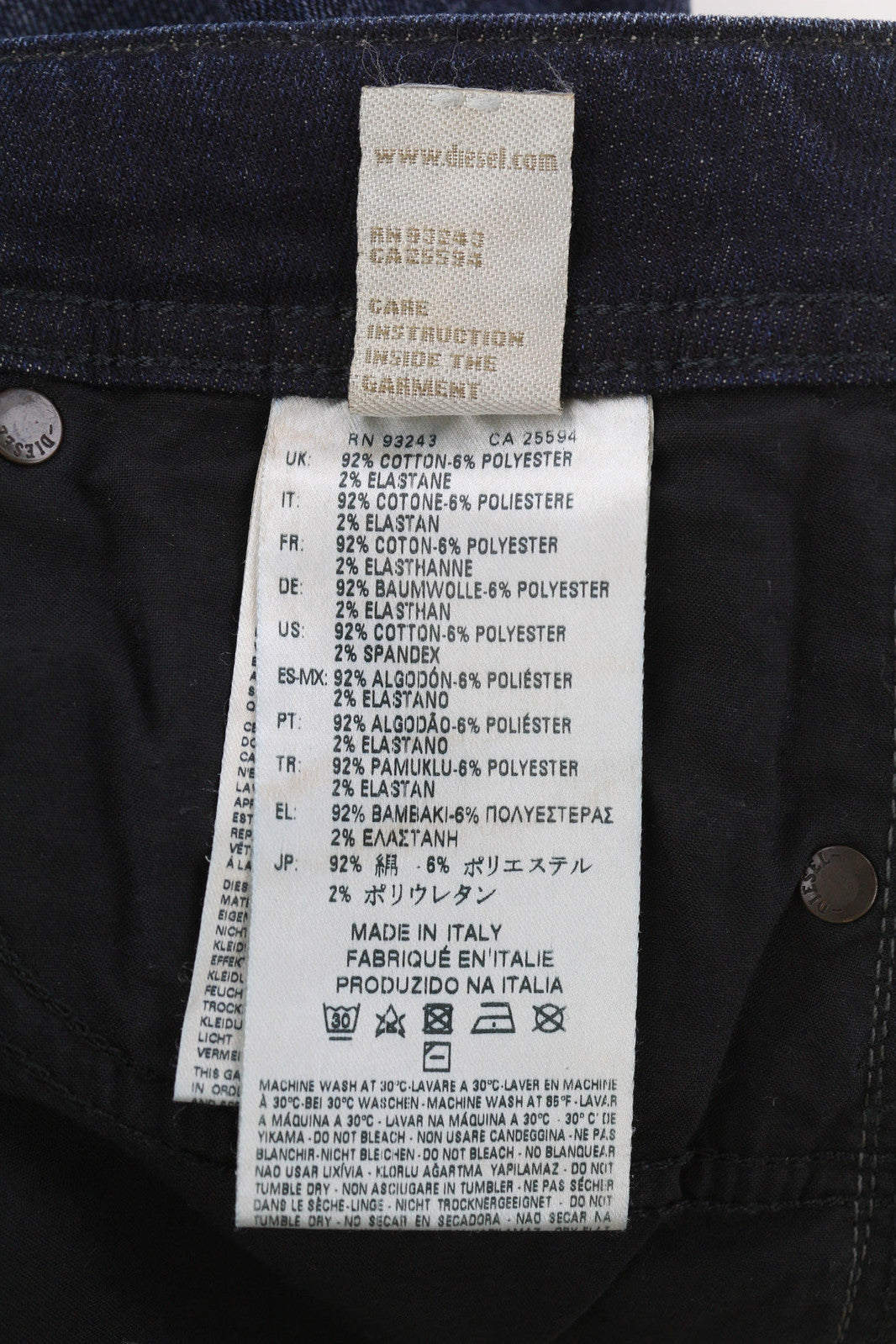 DIESEL D.N.A. Reen 0844T Women Jeans W23/L32 Regular Straight Regular RRP€200