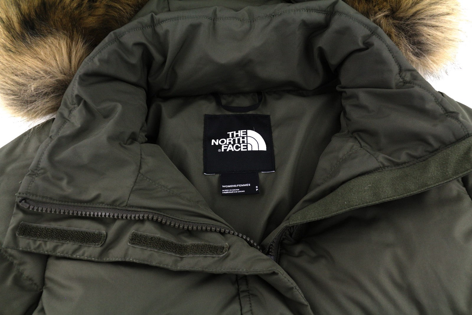 THE NORTH FACE Gotham Women Jacket S Khaki 550 Down Insulated Quilted