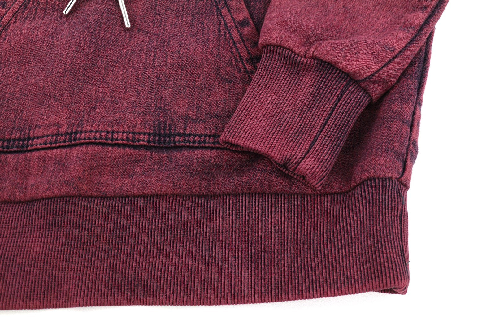 DIESEL D-Angy-Hood-Ne Women Hoodie M Burgundy Washed Kangaroo Pocket RRP€299