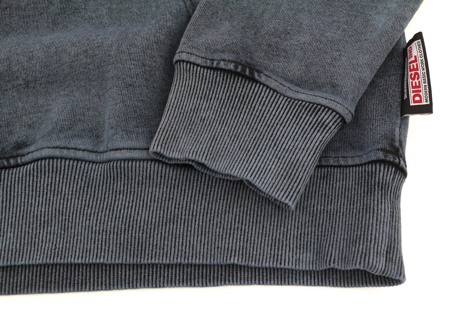 DIESEL S-Ginn-Hood-E1 Men Hoodie L Dark Washed Pullover Kangaroo Pocket RRP€195