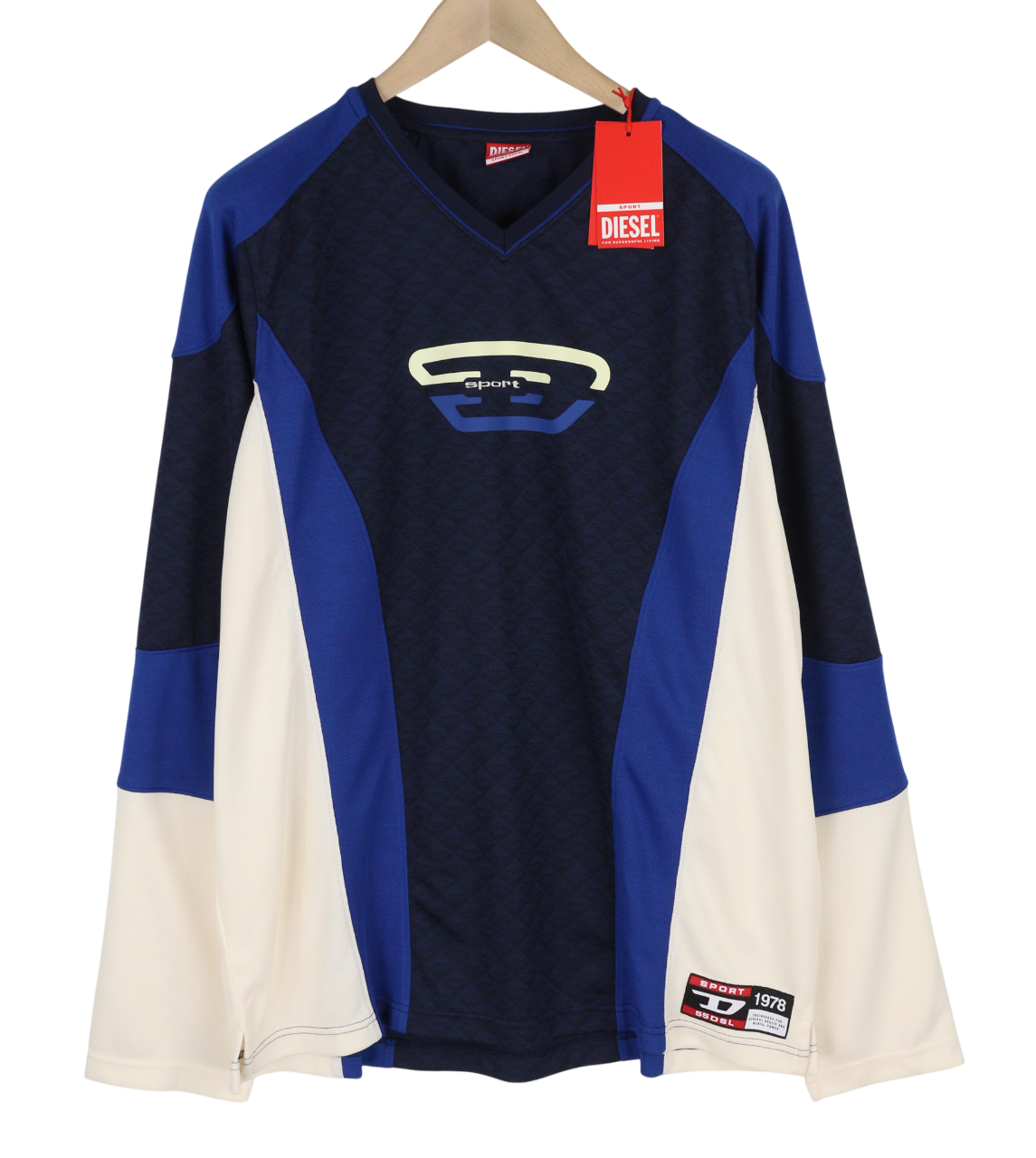 DIESEL Amtee-Breakdon-HT07 Men Sweatshirt 2XL Pullover VNeck Long Sleeve RRP€150