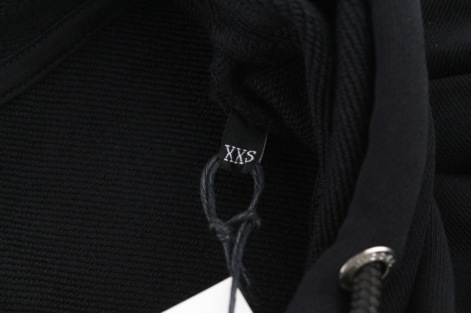 DIESEL D-Ilse-TR Women Dress 2XS Black Long Sleeve Hooded Front Logo RRP€160