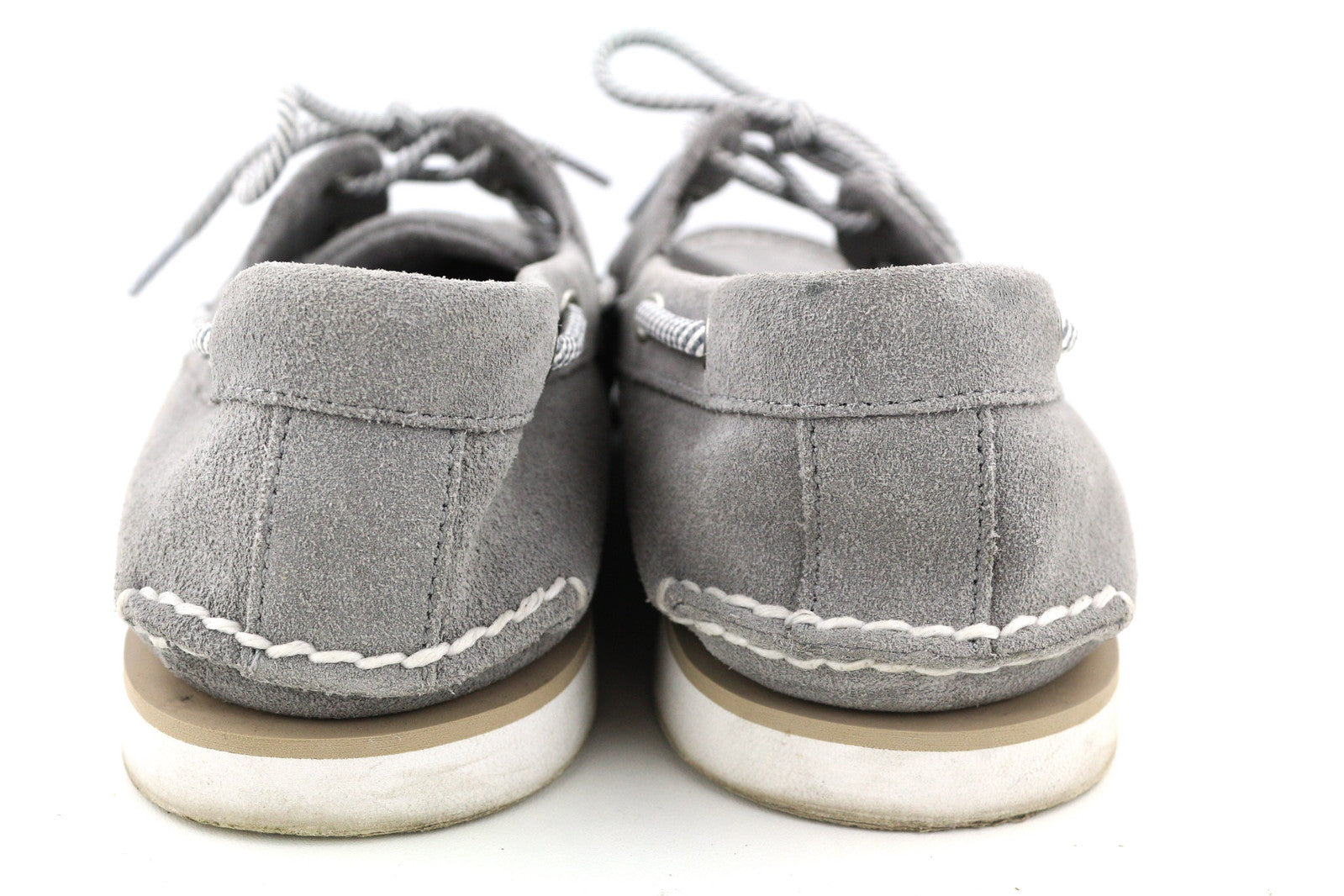 TIMBERLAND A43W1 Men Shoes EU45 UK10.5 Grey Leather Slip Boat Loafer Almond Toe