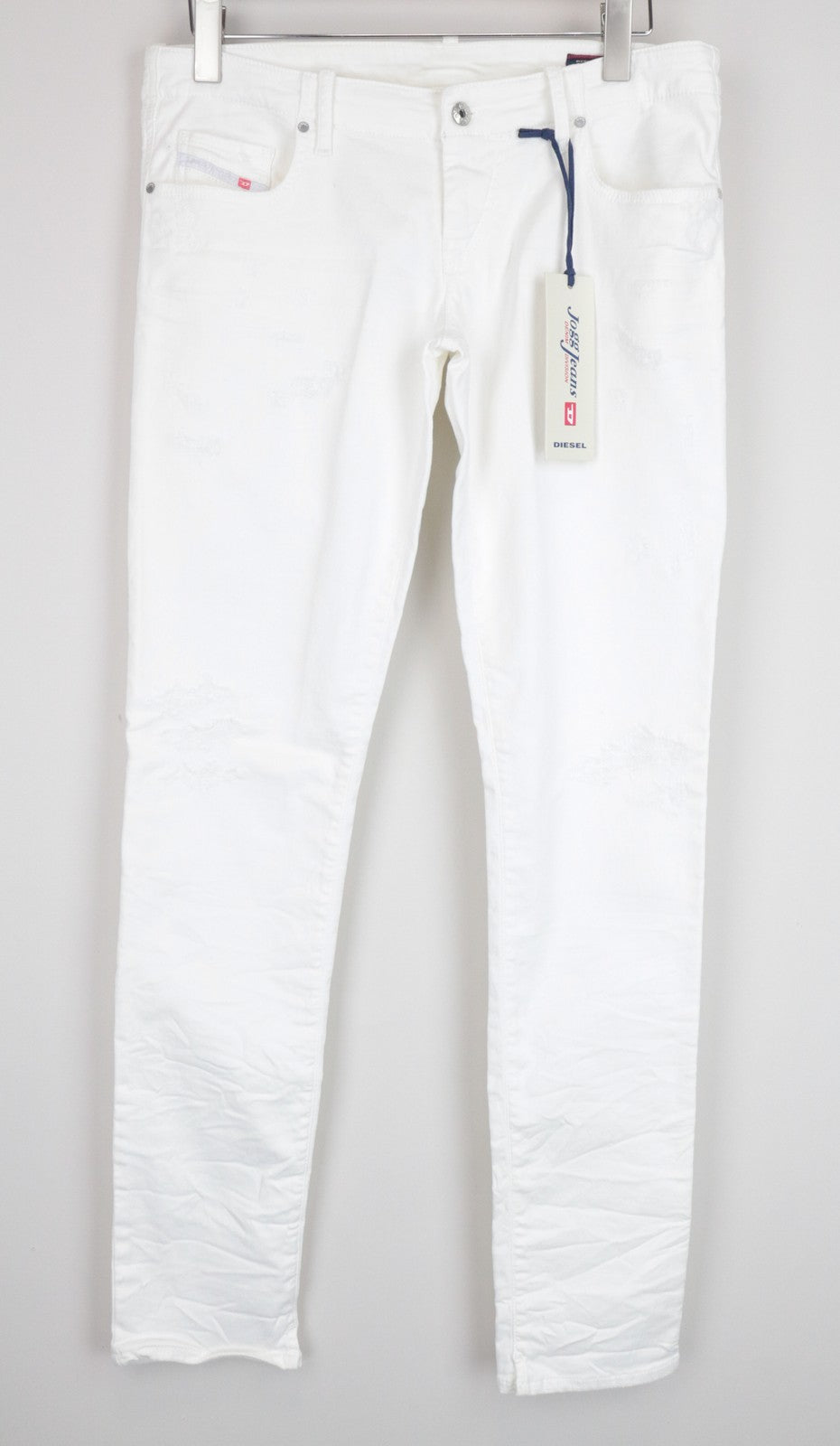 DIESEL Gruppe-Ne 0672D W31 White Jogg Sweatpants Slim Stretch Women's Jeans