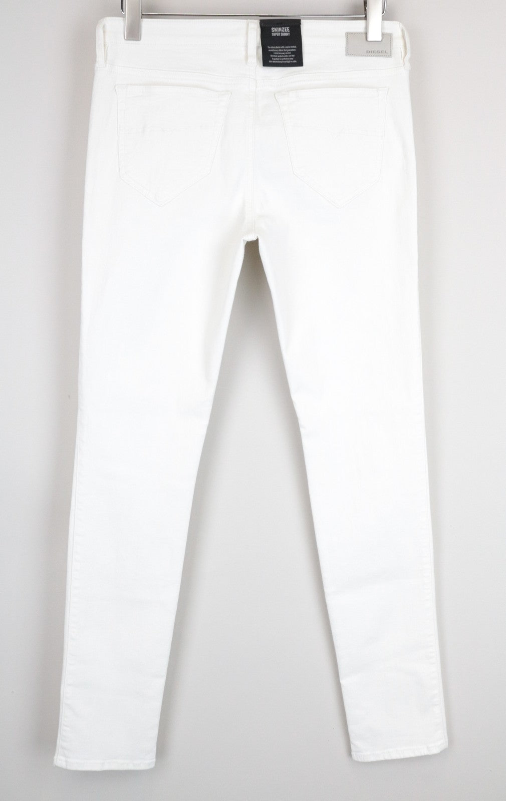 DIESEL Skinzee 0843T W34/L32 Off-White Super Slim Stretch Skinny Women's Jeans