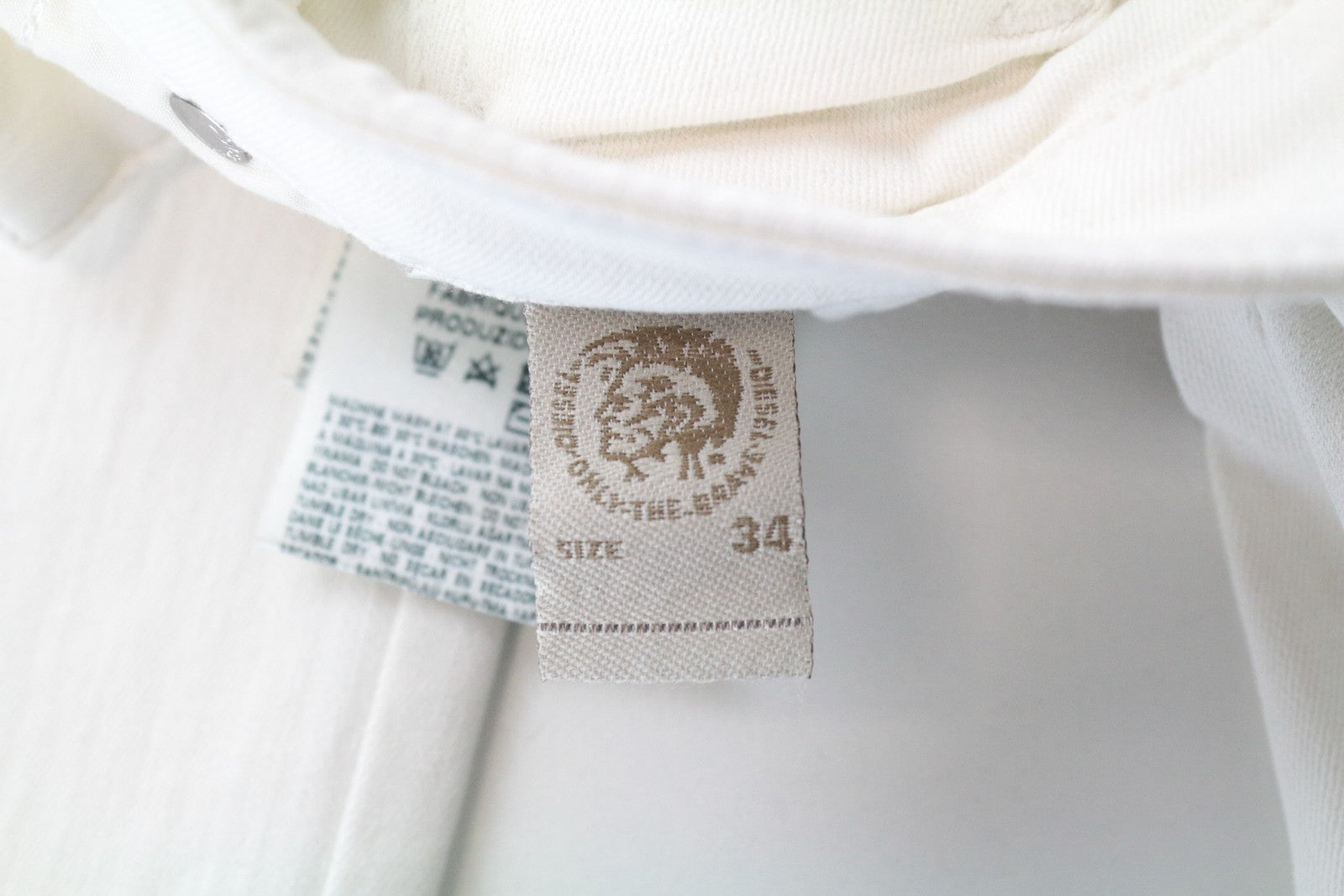 DIESEL Skinzee 0843T W34/L32 Off-White Super Slim Stretch Skinny Women's Jeans