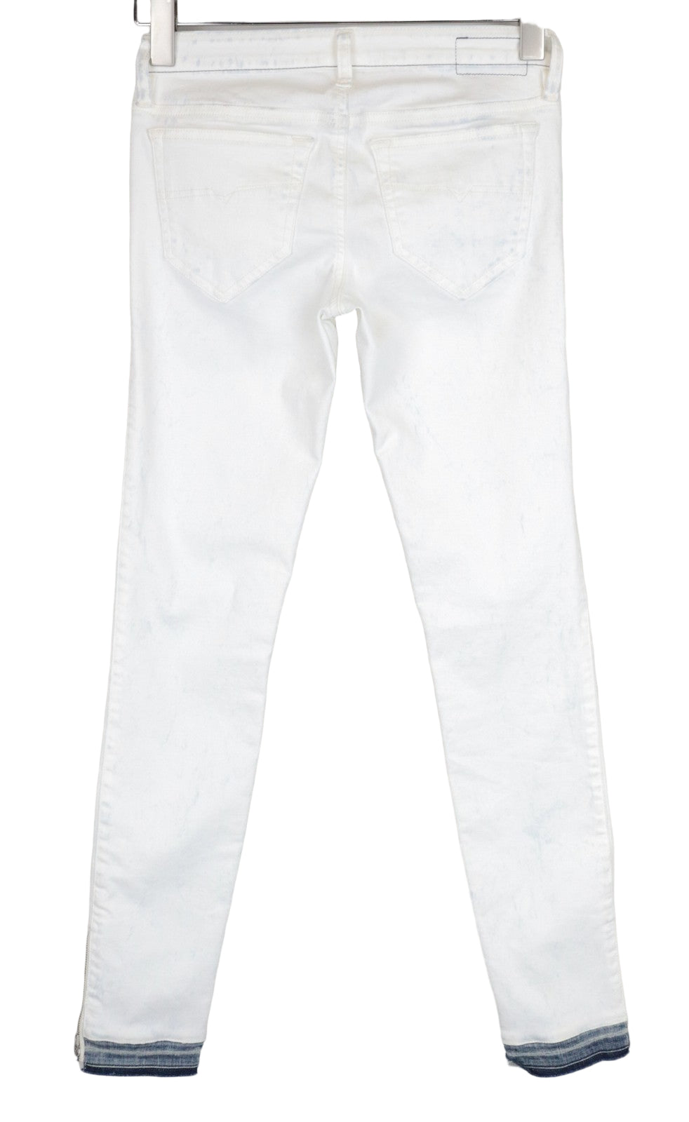 DIESEL Skinzee-Low-Zip 0682Y W27/L32 Off-White Skinny Slim Stretch Women's Jeans