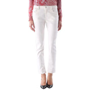 DIESEL Rizzo-NE 0672D W25 White Cotton Stretch Jogg Slim Fit Women's Jeans
