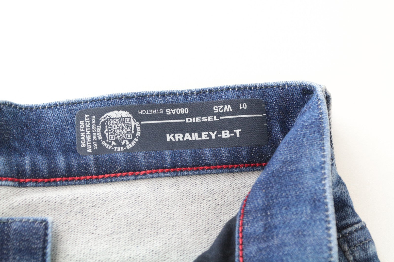 DIESEL Krailey-B-T 080AS W25 Blue Jogg Sweat Boyfriend Fit Women's Jeans