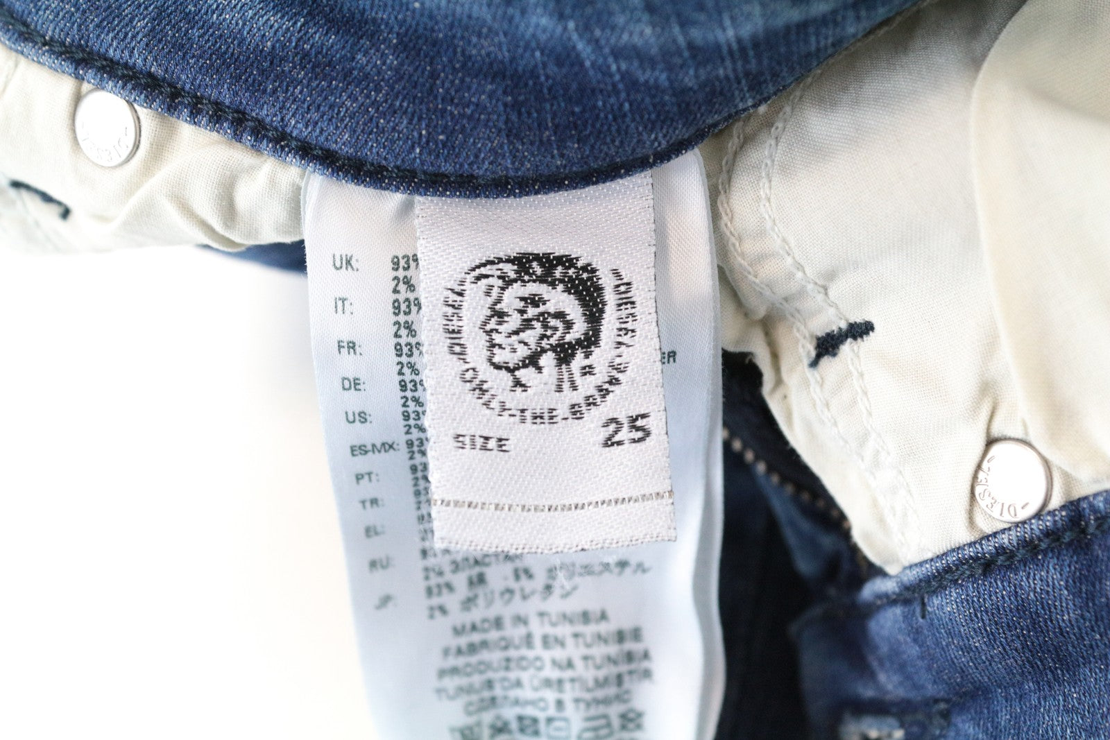 DIESEL Skinzee R4MU8 W25/L30 Blue Skinny Jeans  Slim Cotton Stretch Women's